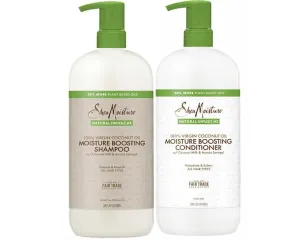 SheaMoisture Natural Infusions Hydrating and Moisture Boosting Shampoo & Conditioner Set, 34 fl oz, for Wavy, Curly, Straight Hair - ComboCreations Box for Holiday Gift Sets, Christmas Gifts