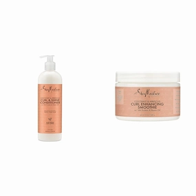 SheaMoisture Coconut and Hibiscus Conditioner for Dry Curly Hair Coconut and Hibiscus Sulfate Free & Smoothie Curl Enhancing Cream for Thick, Curly Hair Coconut and Hibiscus Sulfate