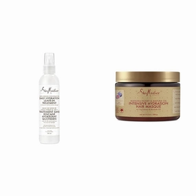 SheaMoisture Leave-in Conditioner Treatment for All Hair Types 100% Extra Virgin Coconut Oil Silicone Free Conditioner 8 oz & Intensive Hydration Hair Masque Manuka Honey & Mafura Oil For Dry