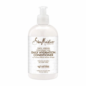 SheaMoisture Virgin Coconut Oil Leave-In Treatment and Daily Hydrating Conditioner Bundle, 8 Ounce and 13 oz