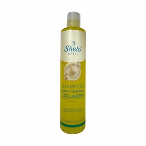 Sheló NABELExtra Hydration Collagen Shampoo, 17.92 fl oz/Shampoo Extrahidratante Colageno Fortalece y Restaura el Cabello Danado 530ml