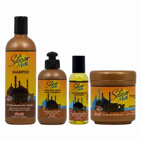 Silicon Mix Moroccan Argan Oil 4-Piece Set: Repairing Dry, Damaged Hair