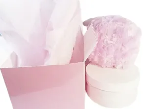 Silk Powder Boxed Gift Set - 8 oz Jar Silk Powder and Bright Pink Baroque Sparkle Powder Puff