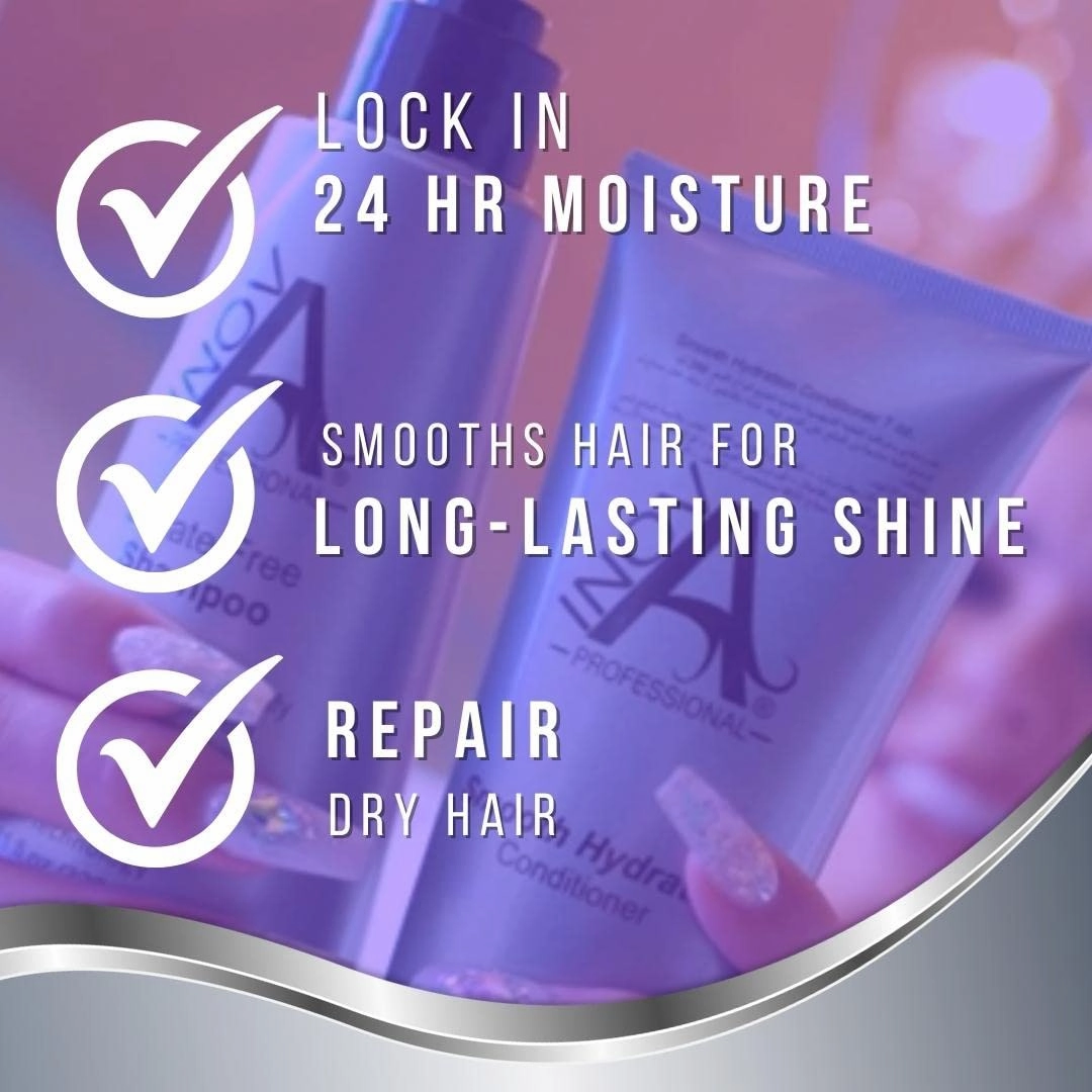 Silk Keratin Shampoo & Conditioner Set - Smooth Protection Sulfate-Free Shampoo & Smooth Hydration Conditioner, 11 Ounce - 2 Count (Pack of 1), Grey