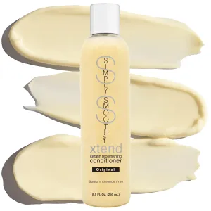 SIMPLY SMOOTH Xtend Keratin Replenishing Conditioner | Sulfate-Free Smoothing Moisture Repair | Anti-Frizz, Color Safe, Protein-Rich Daily Use | Strengthens, Softens, Detangles | 8.5 oz