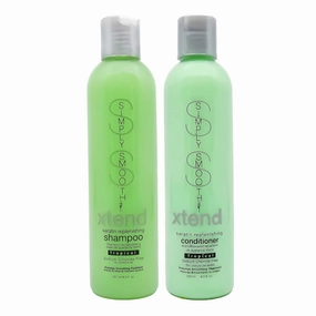 SIMPLY SMOOTH Keratin Replenishing Tropical Shampoo & Conditioner Keratin & Collagen Infused Daily Cleanser For All Hair Types Restores Depleted Hair, Provides Strength & Enhances Shine 8.5 Oz.