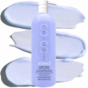 SIMPLY SMOOTH Xtend Keratin Replenishing Color Lock Conditioner Slows Color Fade & Prolongs Hair Color Service Gently Clean & Protect Your Hair Color Sodium Chloride Free 33.8 Fl Oz