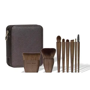 SIXPLUS X Marilyn Makeup Brush 8PCS SIX PLUS Unique Series Professional Make Up Brush for Foundation Blush Powder Eyeshadow Blush Eyebrow Lip,Portable Storage Bag,Best Gift Kit