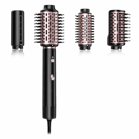 SKIMI Blow Dry Brush and Hair Dryer Brush, 110000RPM High-Speed Hot Air Styler, for Fast Drying Curling Volumizing Straightening & Styling, Black & Pink