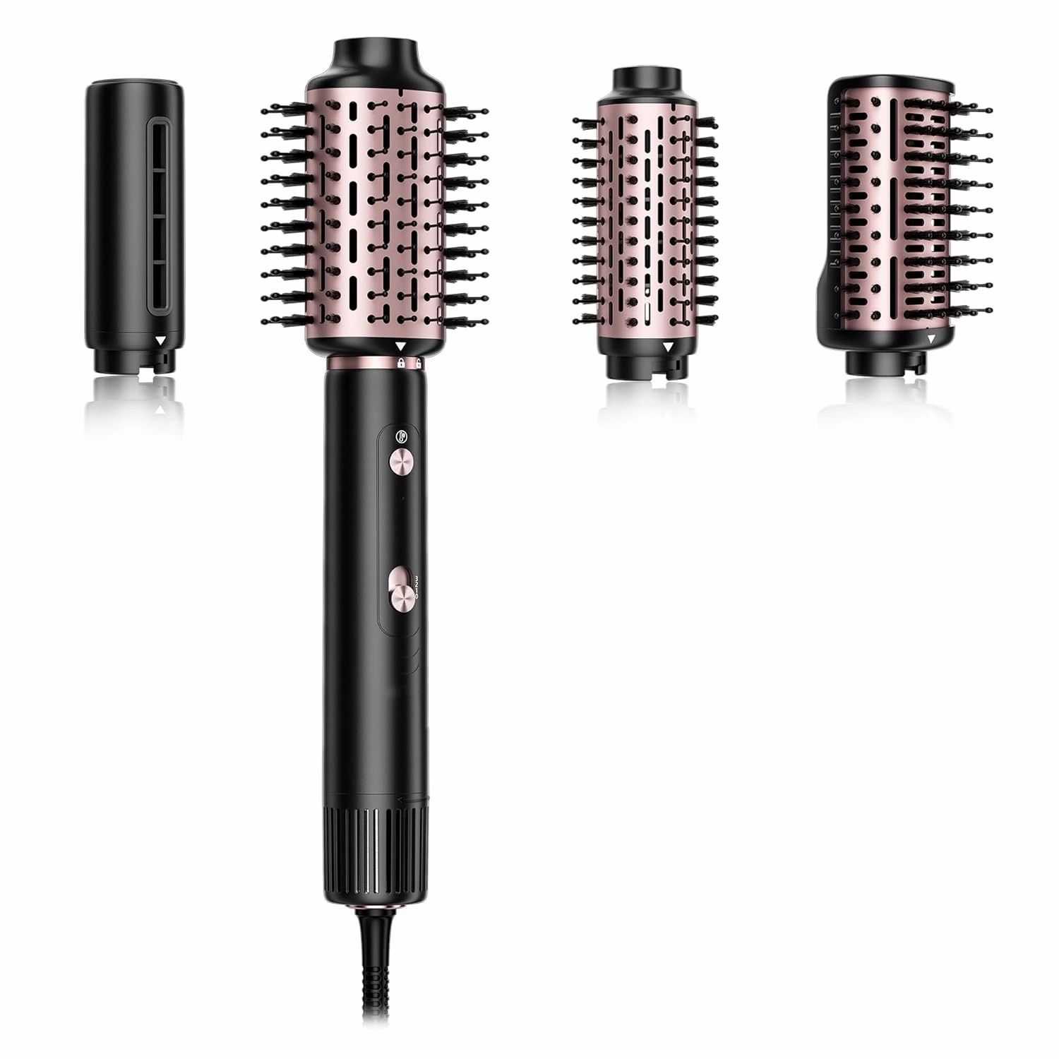 SKIMI Blow Dry Brush and Hair Dryer Brush, 110000RPM High-Speed Hot Air Styler, for Fast Drying Curling Volumizing Straightening & Styling, Black & Pink