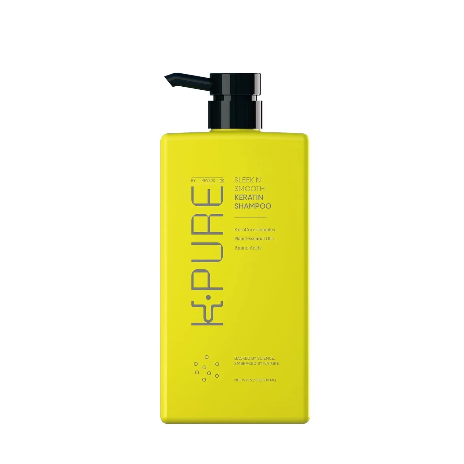 Sleek N' Smooth Keratin Shampoo by K-Pure, KeraCore Technology, Sulfate & Paraben Free, Anti Frizz Shampoo for Strengthening, Smoothing and Shine, for Thinning Hair for Women, for Damaged Hair