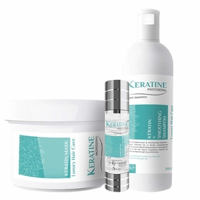 Smoothing Shampoo, Luxury Hair Mask and Smooth Shine Serum (Combo Kit)