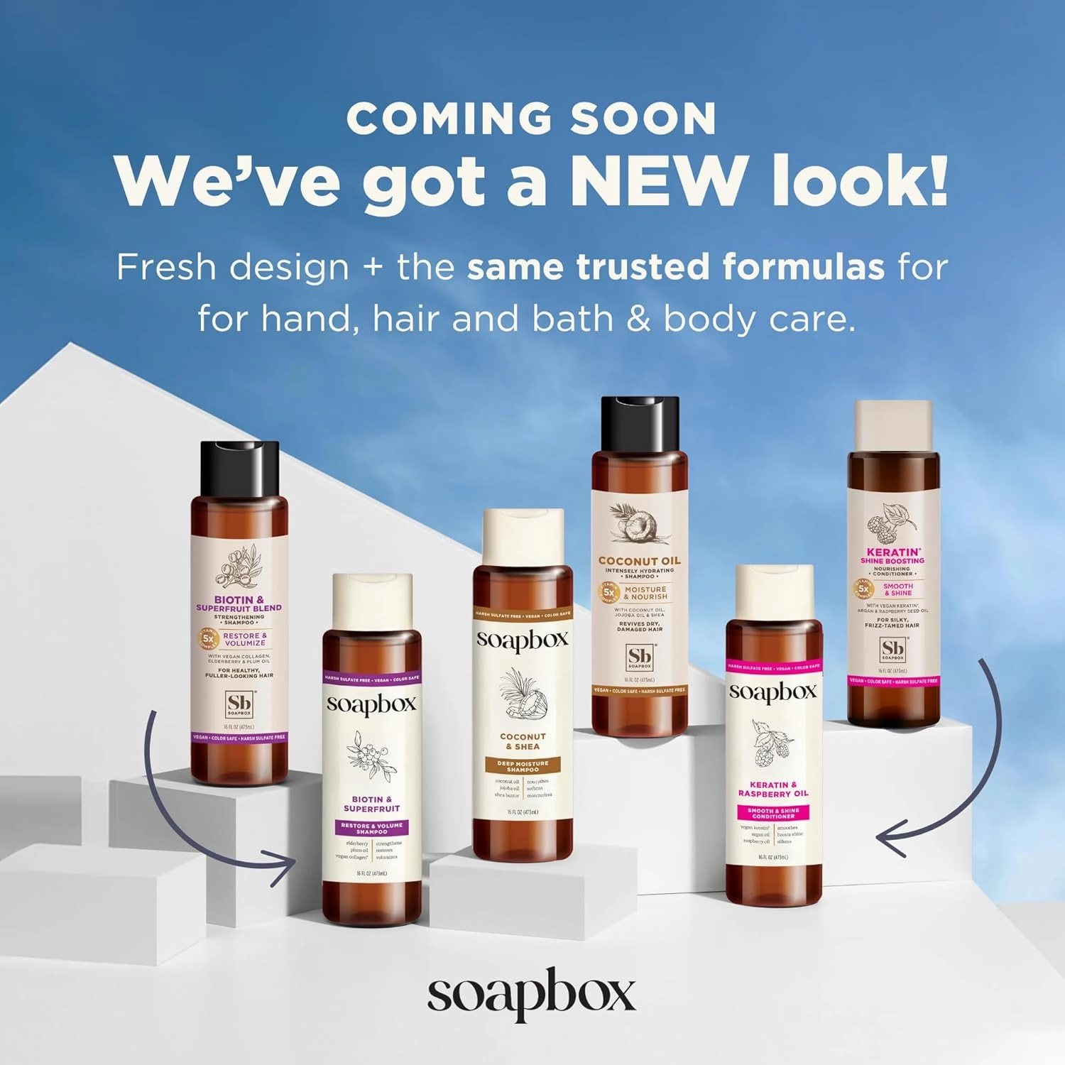 Soapbox Argan Oil with Shea Butter Conditioner, Volumizing, Vegan, Color Safe, Sulfate & Silicone Free Hair Conditioner, 16oz, Pack of 3