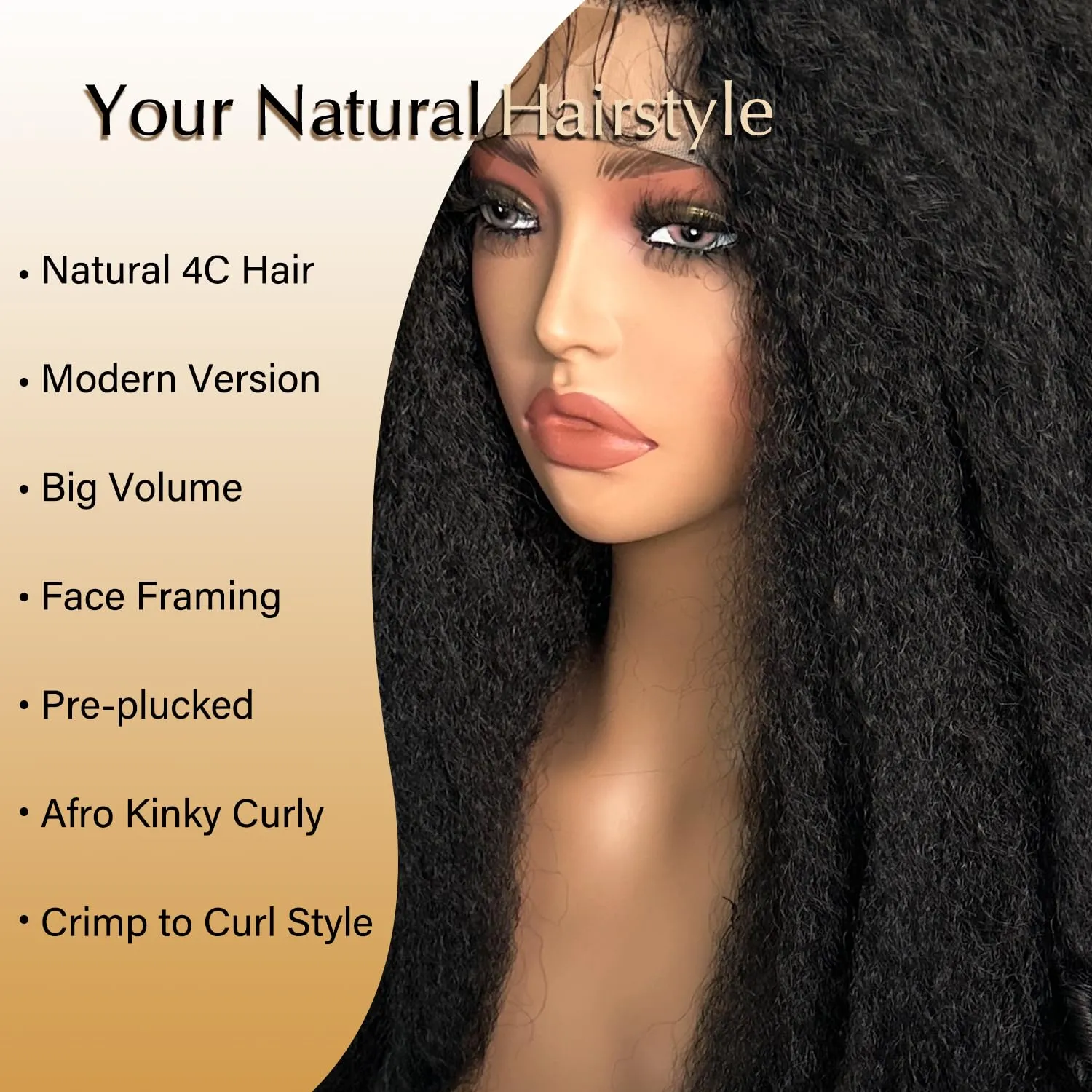 SOKU Afro Curly Lace Front Wig Synthetic T Part HD Transparent Lace Blends Kinky Straight Curly Ends Voluminous Bouncy Hair 20 Inch Natural Black Heat Friendly Black Women Must Have