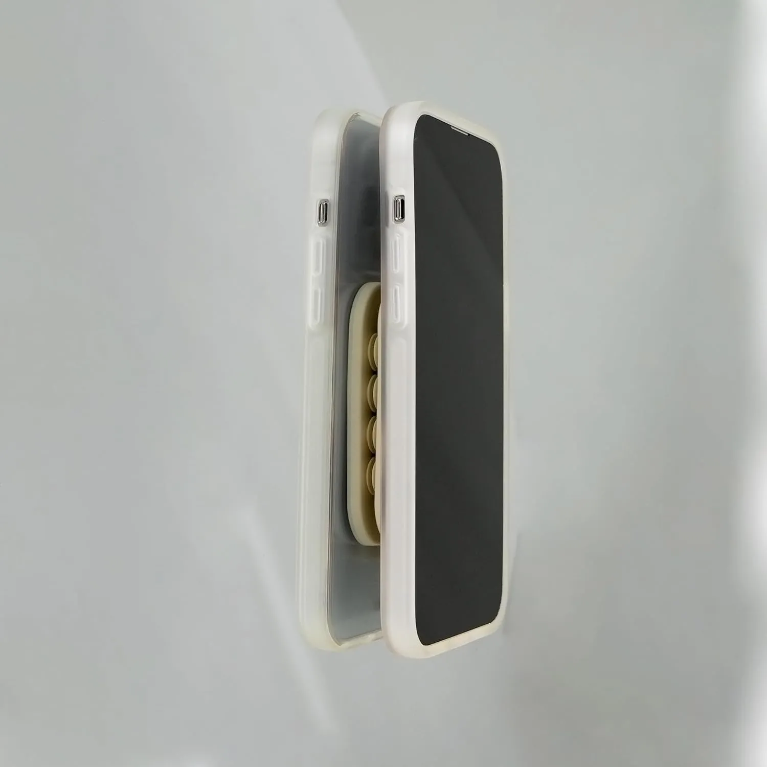 Sonix | Magnetic Silicone Suction Cup Phone Mount for iPhone | Compatible with MagSafe | Off White, Beige | Linen