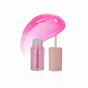 Sophia   Mabelle Hydrating Lip Oil – Lightweight, Non-Sticky & High-Shine Lip Gloss Oil – Moisturizing, Nourishing, Soothing Tinted Formula for Soft Lips – 3.7g (Sandcastle (Baby Pink), 3.7g)