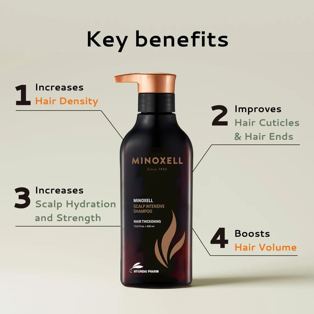 Soybean & Biotin Shampoo for hair growth｜korean shampoo for thinning hair, Dandruff Control, Oily Roots, Hair loss, Volume Boost and Strengthening & Repair (13.52 fl oz)