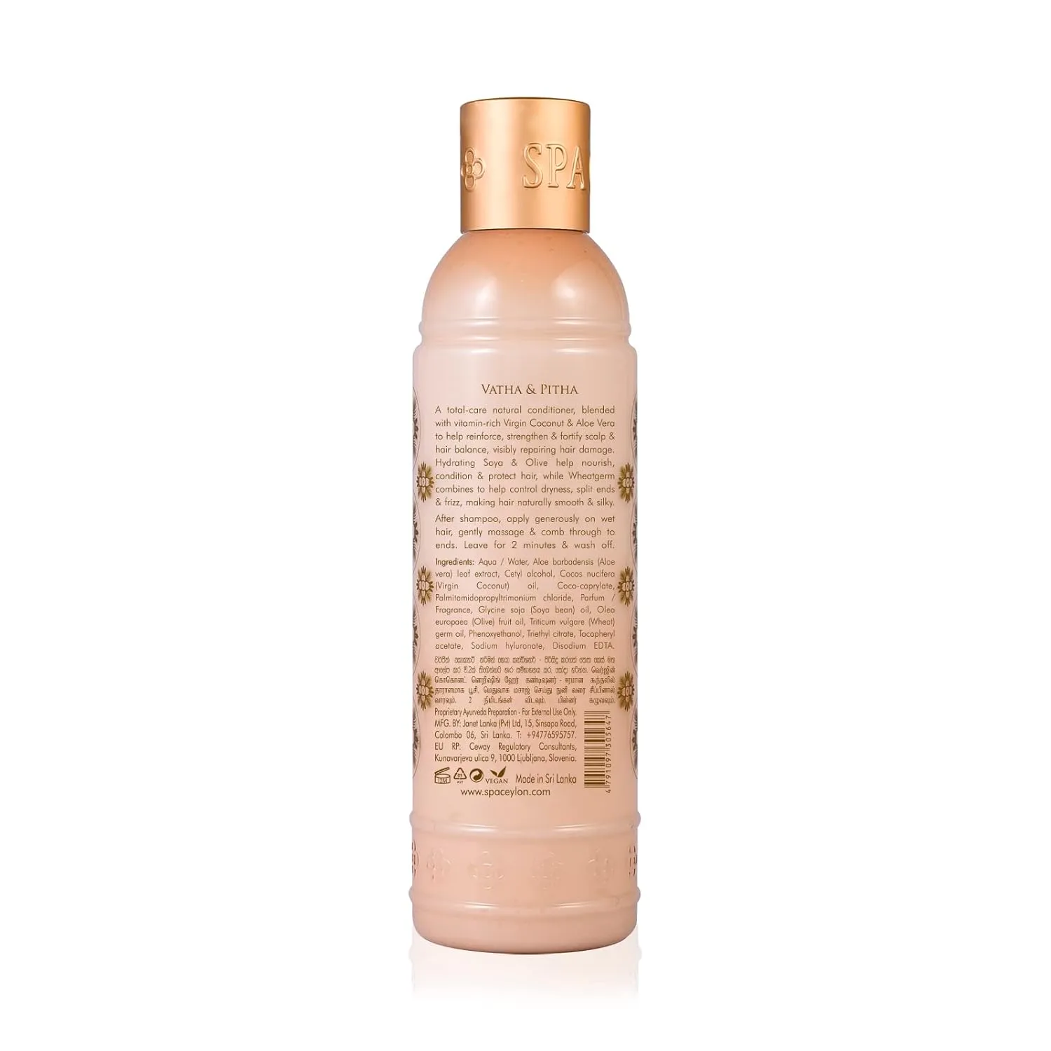 SPA CEYLON Virgin Coconut Nourishing Hair Conditioner | Hydrating & Restoring Conditioner Moisturizes | Moisturizing Conditioner Ultimate Moisture for Dry Hair Moisturizing