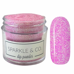 Sparkle & Co. Dip Powders – dp.293 Cuteness Overload (Pink Iridescent Glitter) 1 Ounce Dipping Powder Jar For Manicure DIY Summer Shade, No Lamp Needed