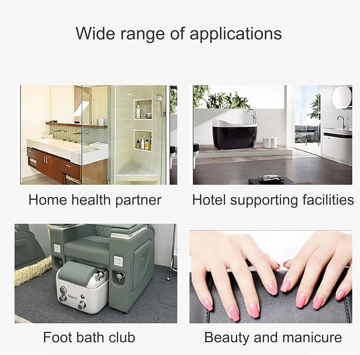 Square Acrylic Foot Soaking tub, Massage Foot Bath, Pedicure Bowl, Pedicure Foot Spa with Underground Acupuncture Point Massage, for Home Spa Treatment Pedicure Chair Shampoo Sink