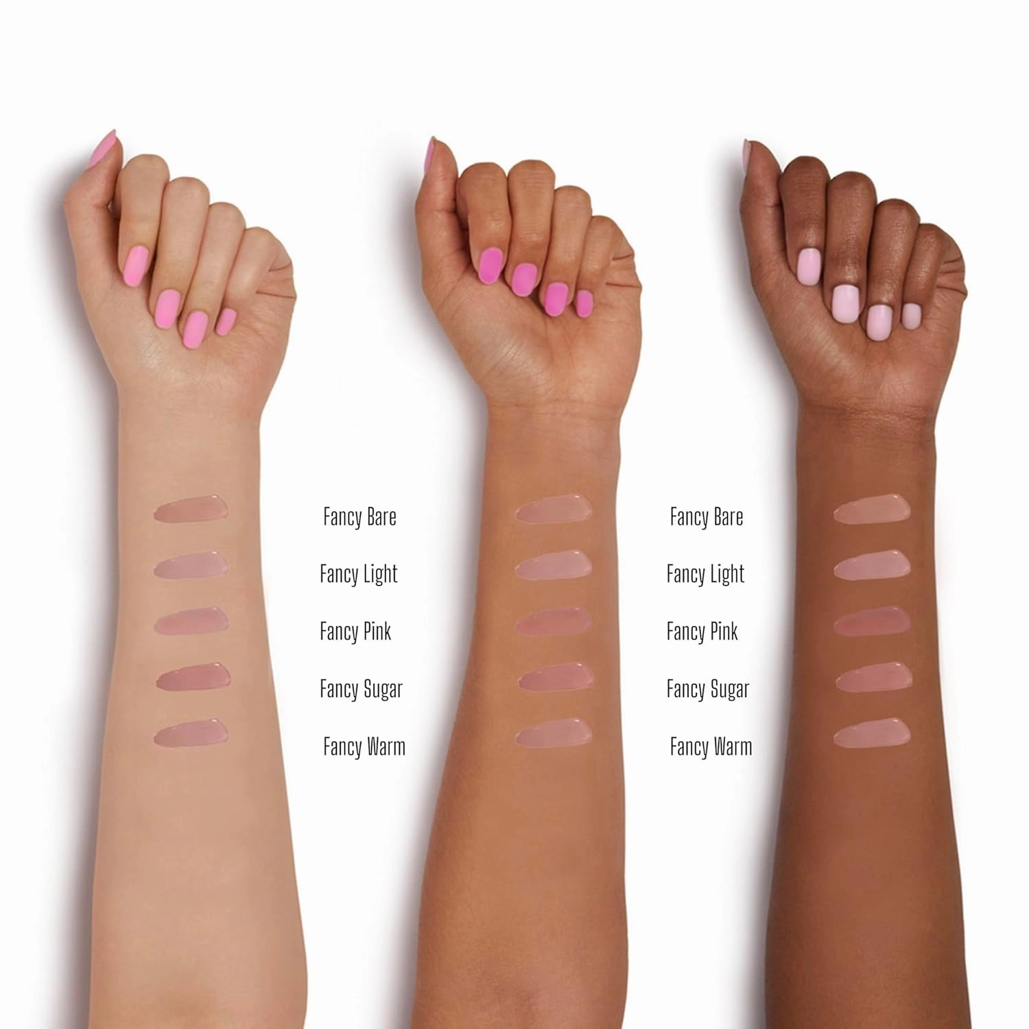 StansOut Diamond Lustre Lip Gloss Bundle - 5 Pack - Fancy Warm, Light, Pink, Sugar, Bare - Vitamin E & Argan Oil Infused - Long-Lasting Lustrous Shine - Hydrating Formula - Portable Elegance