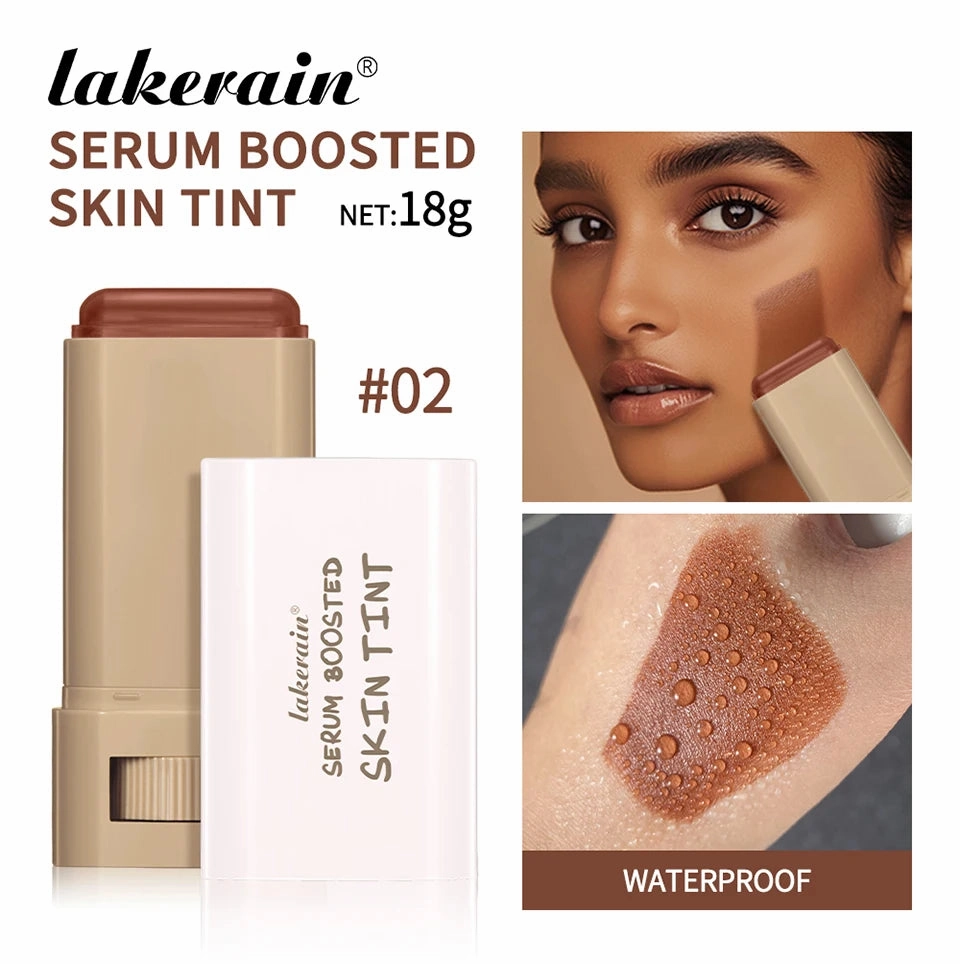 Stick Foundation Balm Serum Boosted Skin Tint Foundation Stick Smooth Plumper Hight Coverage Travel Bronze Foundation Stick Make