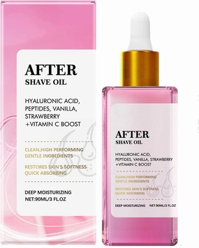 Strawberry Scented After Shave Care Essential Oil - Moisturizing, Nourishing, and Smoothing Daily Skin Care Oil for Men and Women- Hydrates and Soothes Skin for a Healthy Glow