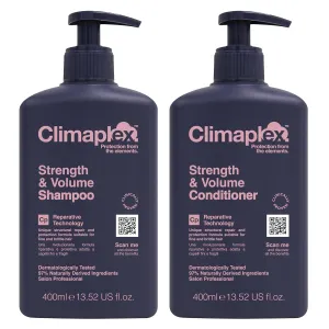 Strength and Volume Shampoo and Conditioner Set - Moisturizes and Protects - Detangles Knots - Adds Body and Shine - All Hair Types - 2 pcs