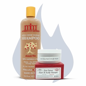 Strengthen: Apple Cider Vinegar Shampoo & Zen Detox Hair & Scalp Mask. For All Hair Types. 100% Natural & Raw. No SLS, Parabens or GMO's. Made in USA.