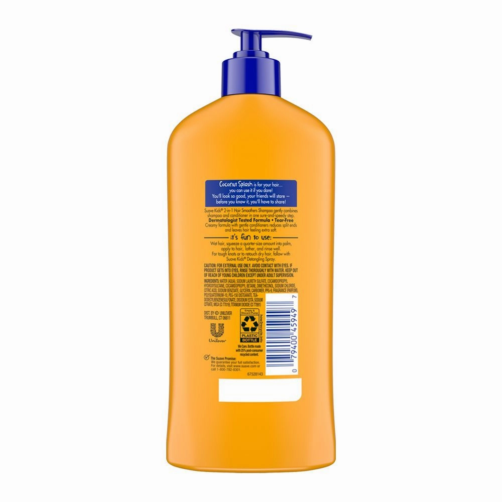 Suave Kids 3-In-1 Smoothing Coconut Splash Shampoo   Conditioner   Body Wash, 532ml