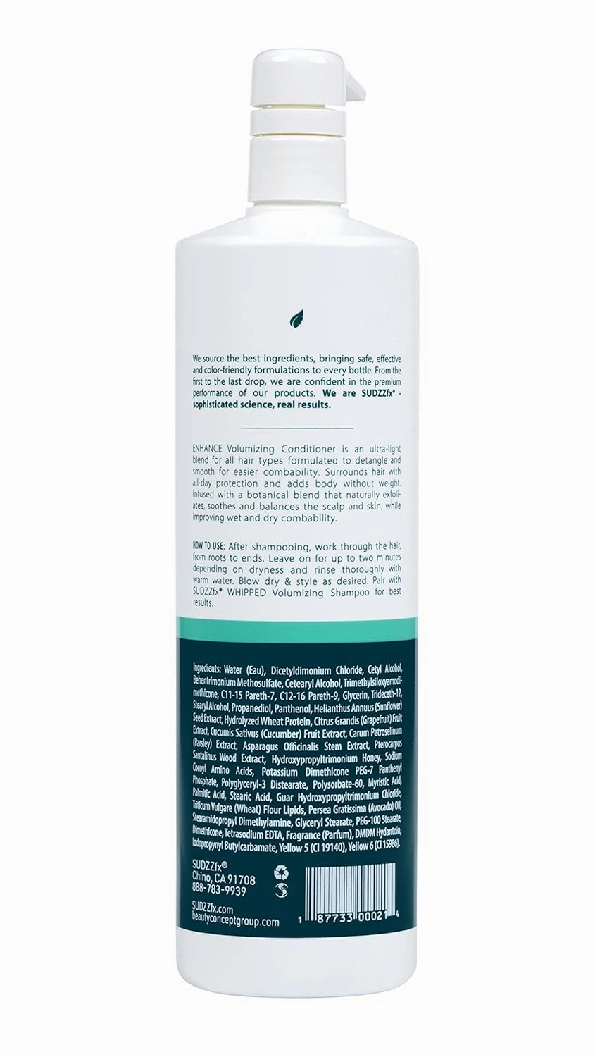 SUDZZFX Enhance Daily Conditioner - Detangle Hair Conditioner - All Hair Types - Dry Conditioner - Conditioner for Men & Women for Hair Care - Curly Hair - Sulfate Free, 33.8 Fl Oz