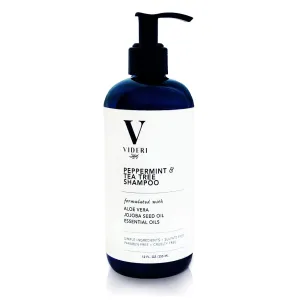 Sulfate Free Shampoo For Keratin Treated Hair Peppermint & Tea Tree Anti Frizz Shampoo - Special Blend of Aloe Vera, Jojoba Seed & Essential Oils. Large 12 fl oz.