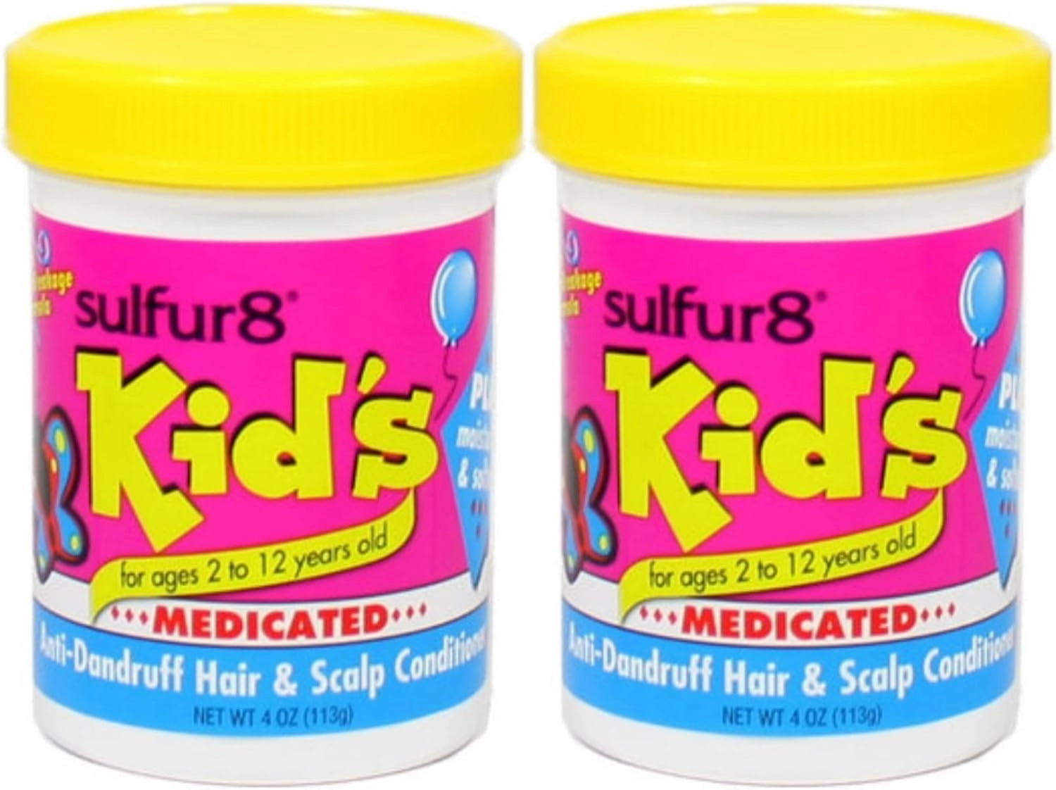 Sulfur8 Kid's Medicated Anti-Dandruff Hair & Scalp Conditioner, 4 oz (Pack of 2)