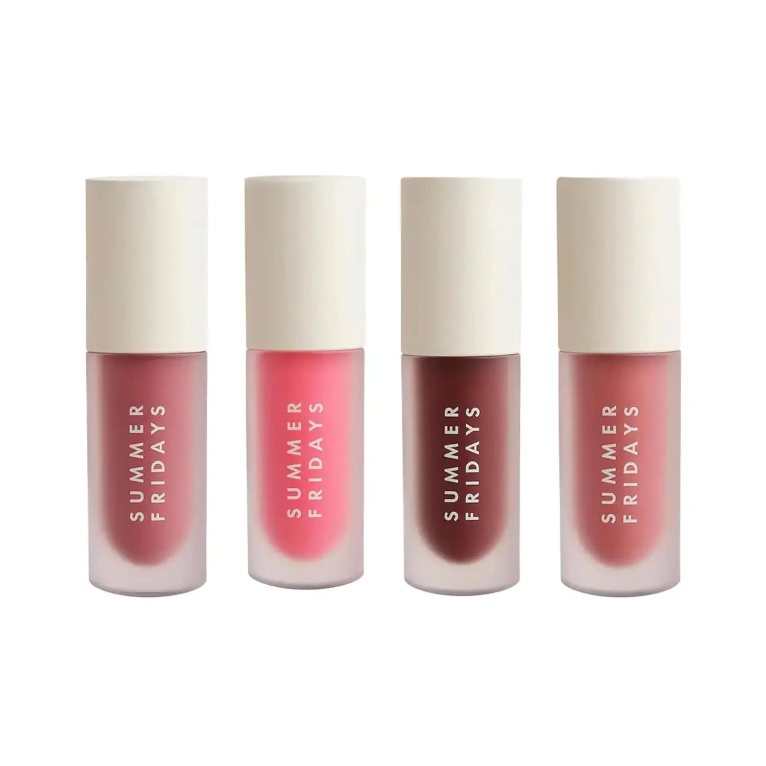 Summer Fridays Dream Lip Oil Set - Tinted Sheer Hydration and High Shine - Pink Cloud   Blush Dreams   Soft Mauve   Rosewood Nights (0.15 Oz)