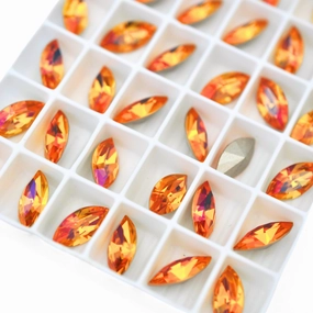 Summer Blush 4228 Navette Shape Barton Crystal, 15x7mm