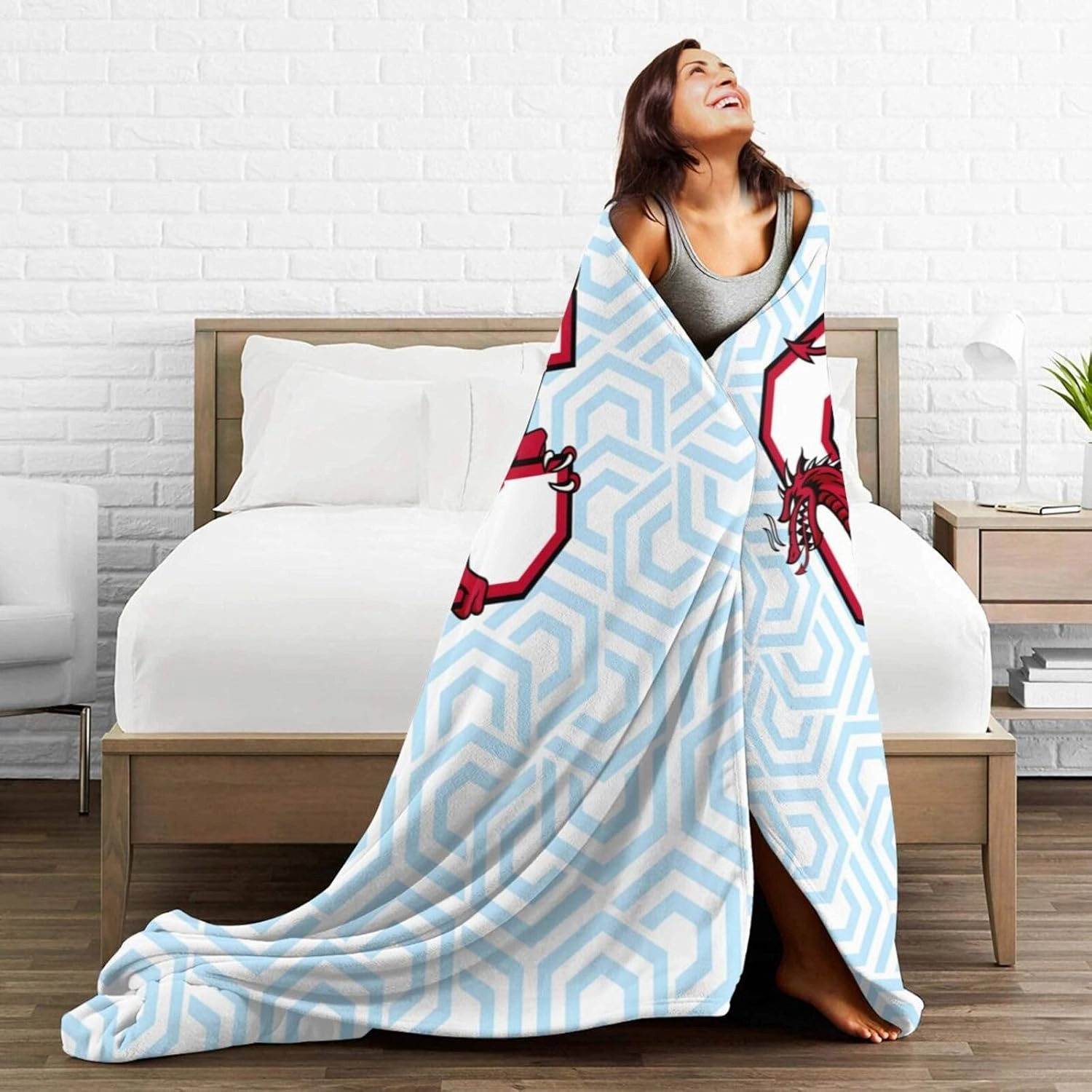 Suny A Cortland Logo Blanket Large Luxury Fleece Soft Anti-Static Anti-Pilling Flannel Bed Blanket