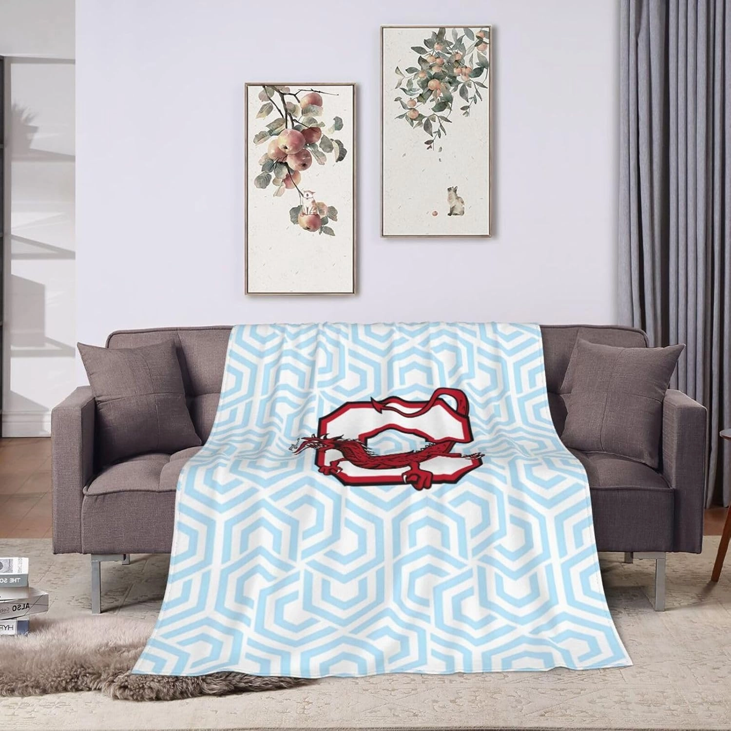 Suny A Cortland Logo Blanket Large Luxury Fleece Soft Anti-Static Anti-Pilling Flannel Bed Blanket