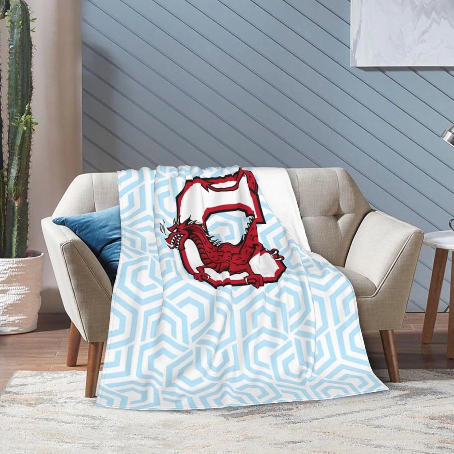 Suny A Cortland Logo Blanket Large Luxury Fleece Soft Anti-Static Anti-Pilling Flannel Bed Blanket