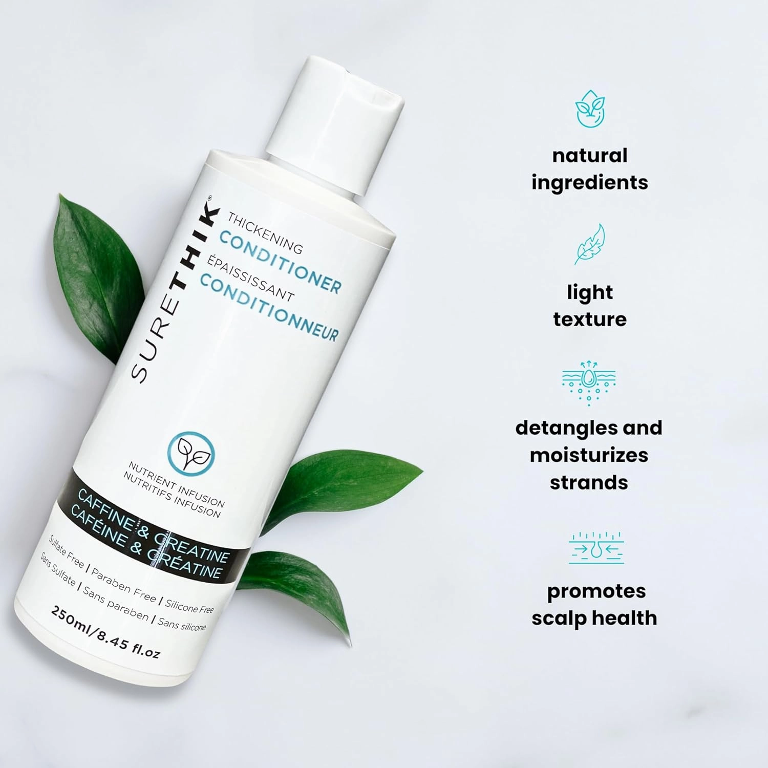 SURETHIK Caffeine Infused, Hair Thickening Conditioner, 250ml