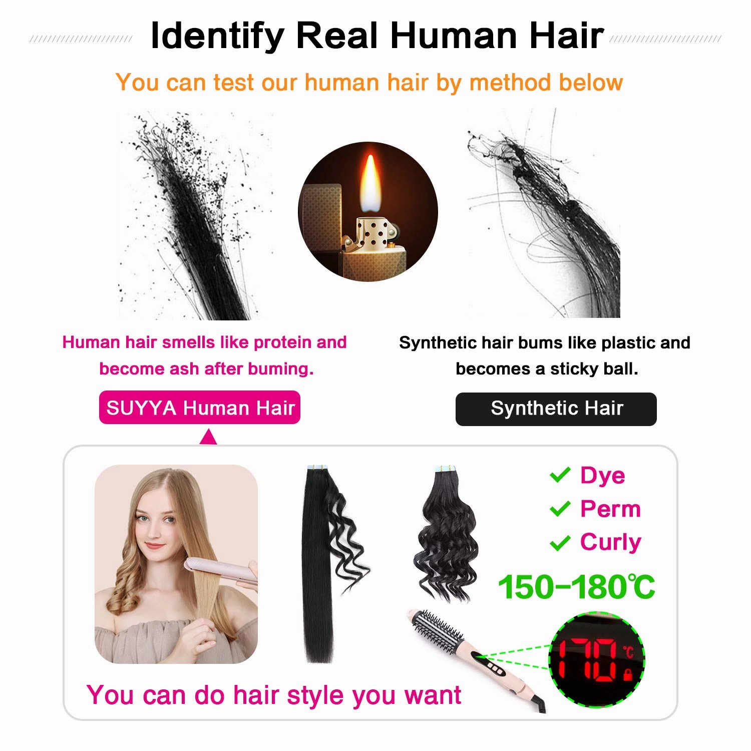 SUYYA Tape in Hair Extensions Human Hair Light Brown 18 inches 50g 20pcs Straight Seamless Skin Weft Tape in Human Hair Extensions(18 inches #8 Light Brown)