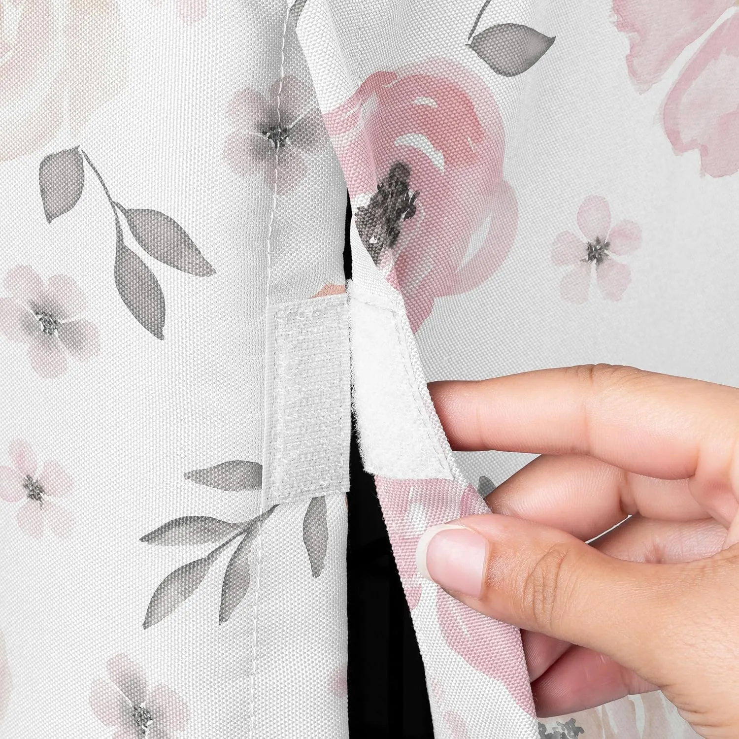 Sweet Jojo Designs 42in. Medium/Large Dog Crate Cover (Pink/Grey Boho Floral) for Girls Pet Cage, Kennel Covers (Watercolor, Flower, Elegant Rose, Shabby Chic, Farmhouse, Nature, Blush & Gray)