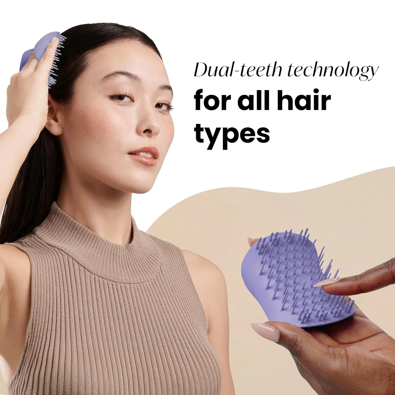 Tangle Teezer Scalp & Shampoo Hairbrush, to Exfoliate, Massage, and Cleanse, for All Hair Types, Lavender Lite Purple