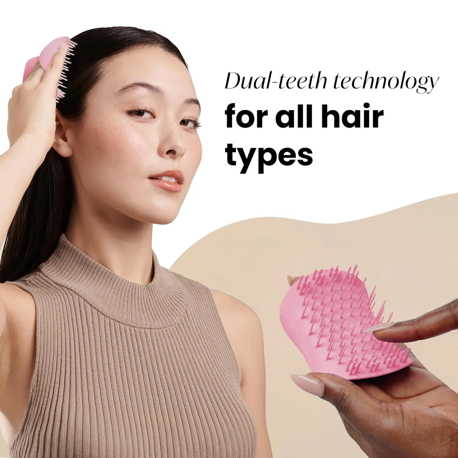 Tangle Teezer Scalp & Shampoo Hairbrush, to Exfoliate, Massage, and Cleanse, for All Hair Types, Pretty Pink