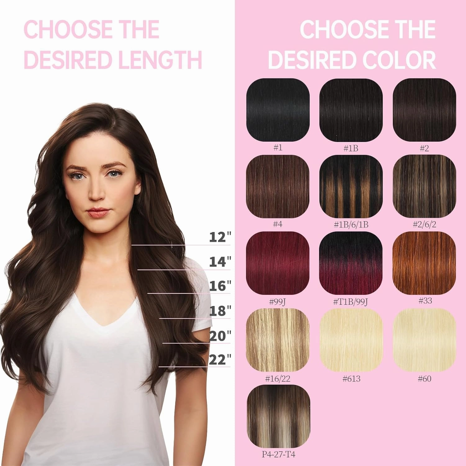 Tape in Hair Extensions Human Hair Medium Brown,#4 Chocolate Brown Human Hair Extensions,22 inch 20 Pcs 50g Seamless Invisible Straight Silky Tape ins