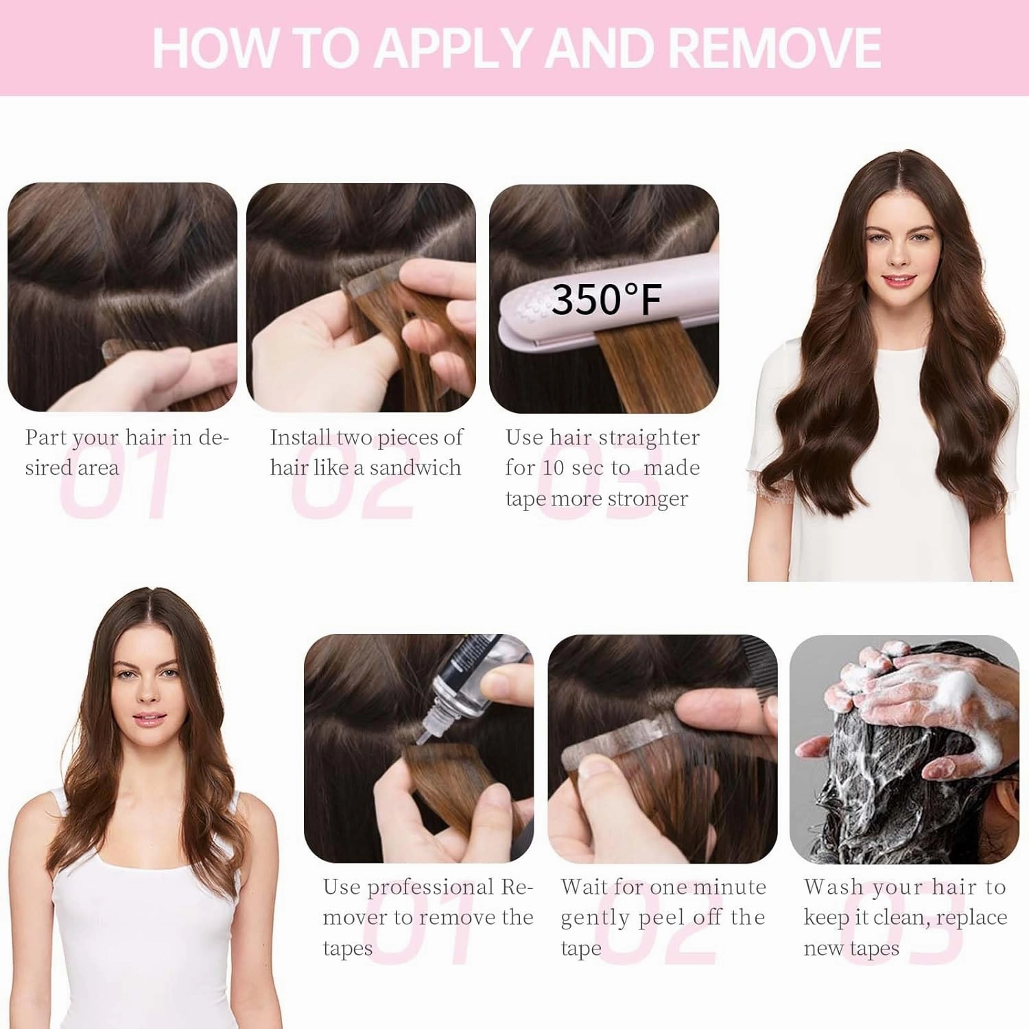 Tape in Hair Extensions Human Hair Medium Brown,#4 Chocolate Brown Human Hair Extensions,22 inch 20 Pcs 50g Seamless Invisible Straight Silky Tape ins