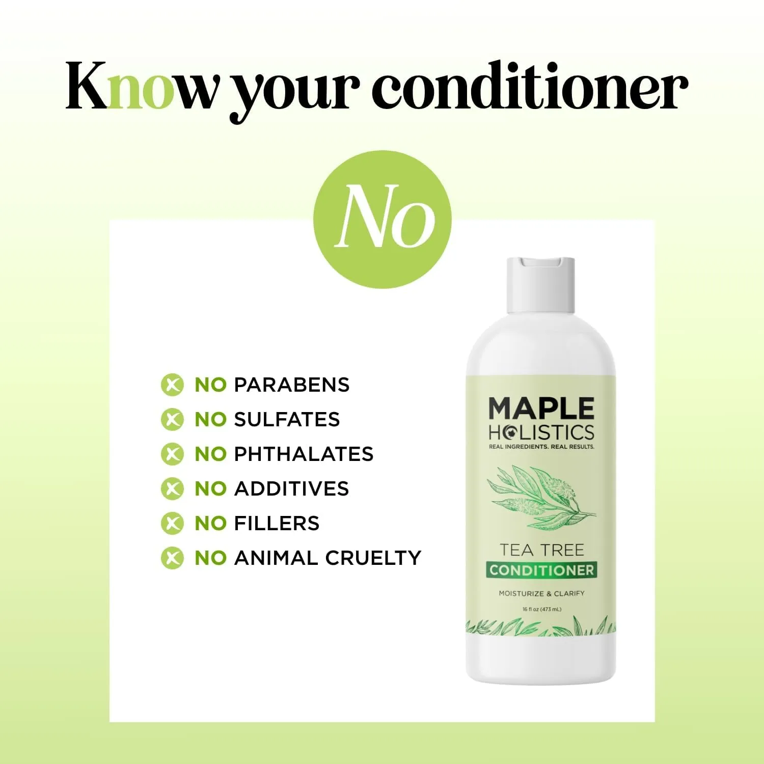 Tea Tree Conditioner for Dry Hair - Tea Tree Oil Conditioner for Oily Hair and Sulfate Free Conditioner for Dry Hair - Cleansing Conditioner and Tea Tree Dry Scalp Care with Tea Tree Oil for Hair