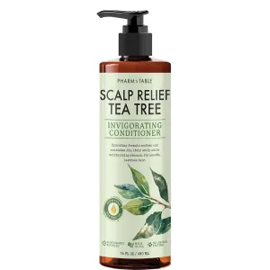 Tea Tree Conditioner For Men and Women, Hair Detangler and Soothing Scalp Relief - Infused with Tea Tree oil, Sunflower oil, Aloe and Argan oil, 16.2oz