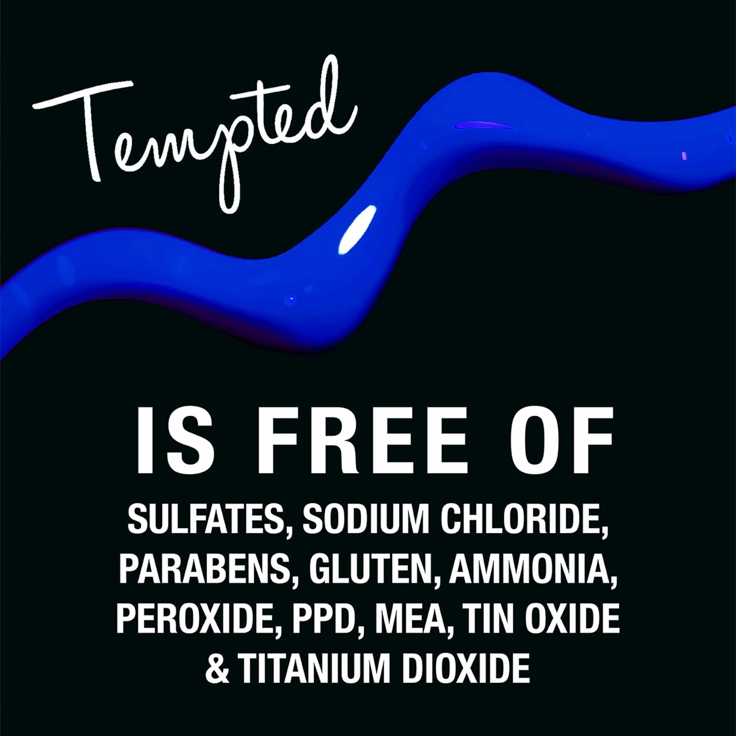 Tempted Blue Intense Color Depositing Conditioner - Brighten & Tone Faded Hair, Semi-Permanent Dye Prevents Fade, Extends Vibrant Tones for Dyed Hair, 8.5 Oz