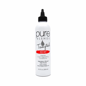 Tempted Intense Color Depositing Conditioner - Provides Strength, Eliminates Color Fade & Maintains Vivid Tones - Sulfate, Sodium Chloride, Paraben & Gluten Free - 8.5 Oz (Red Hot)