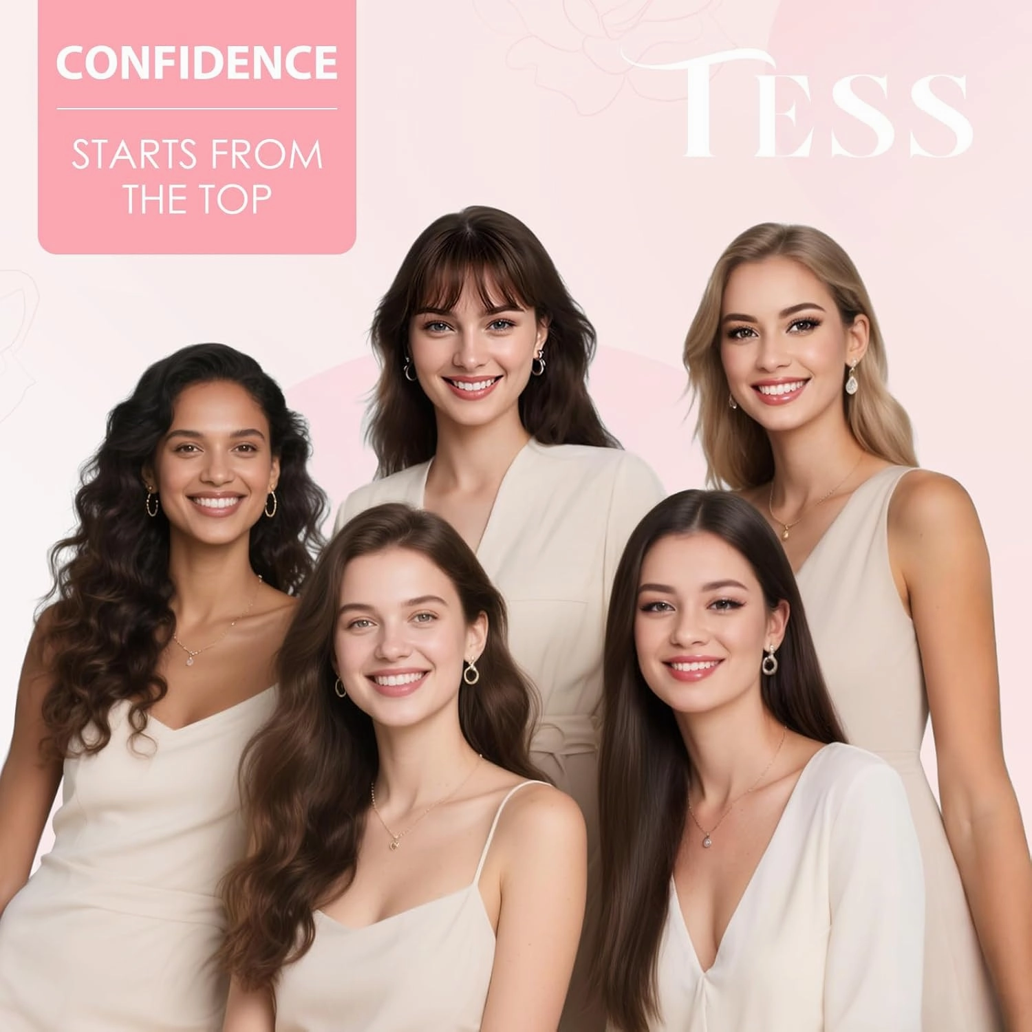 TESS Human Hair Halo Extensions 100% Remy Hair 12 Inch Straight Adjustable Invisible Wire Easy to Use Clip in, Dark Brown